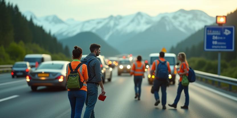 Swiss Autoroute Pass team at work supporting travelers